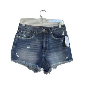 sts Blue Layne 11" High Rise Denim Jean Shorts 28 Frayed Cut Offs Grunge $49